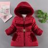 Gefütterte Mädchen-Winterjacke aus dicker Baumwolle mit Fleece