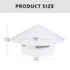 PVC Chimney Rain Caps Vents Caps for 110mm Pipes Offering Rain and Snow Shielding