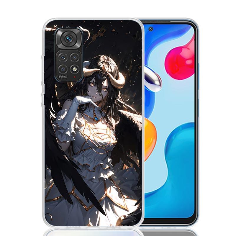 Albedo Overlord Anime Phone Case For Xiaomi Redmi Note 15 14 13 12S 12 Pro Plus 11S 11E 11 11T 10S 10 Art Soft Pattern Cover Red
