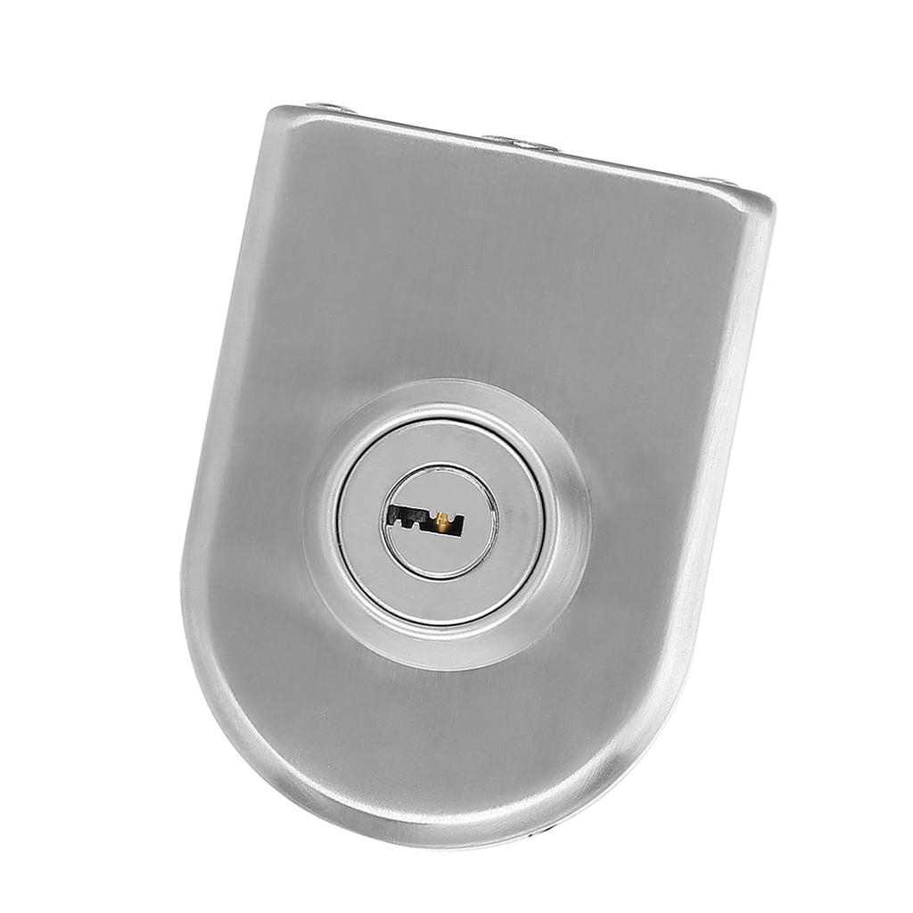 Stainless Iron Single Glass Door Lock Latch Semi‑Circular Home Office Security Accessory