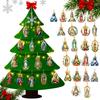 2D Flat Acrylic Mystery Box 24pcs Pendant With Airplane Box Funny Christmas Countdown Calendar