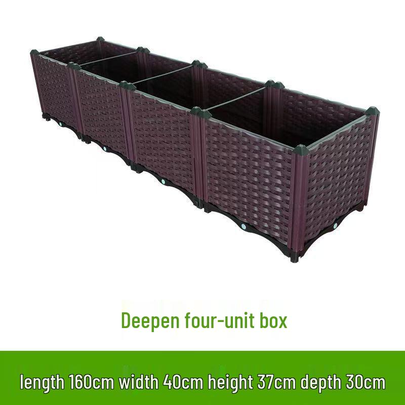 Extra Large Yellow-Edged Rooftop & Balcony Vegetable Planter Box