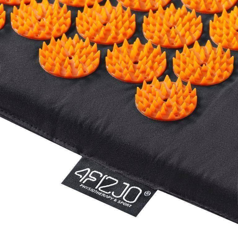 4FIZJO Acupressure Mat 68x42 with Pillow Black and Orange