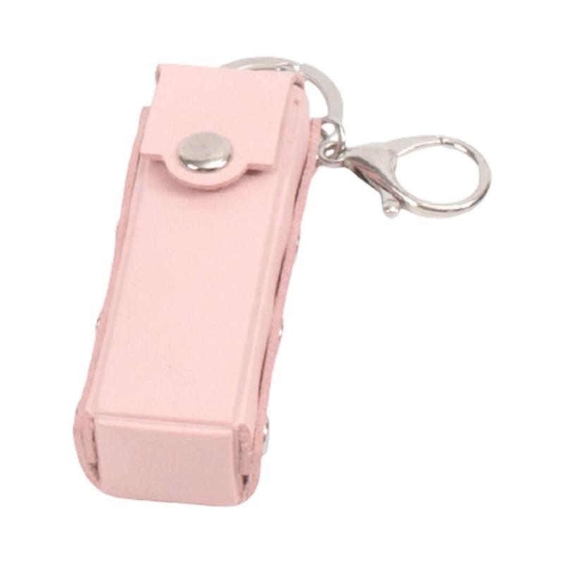 Portable Lipsticks Holder Keychain with Wild Leopard Pattern for Convenient Carry Multifunctional Accessory