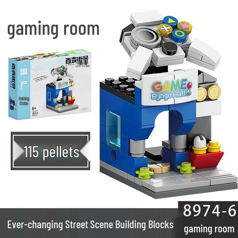 2025 Street Scene Lego-Compatible Architecture Model: Educational Assembly Toy for Kids and Boys