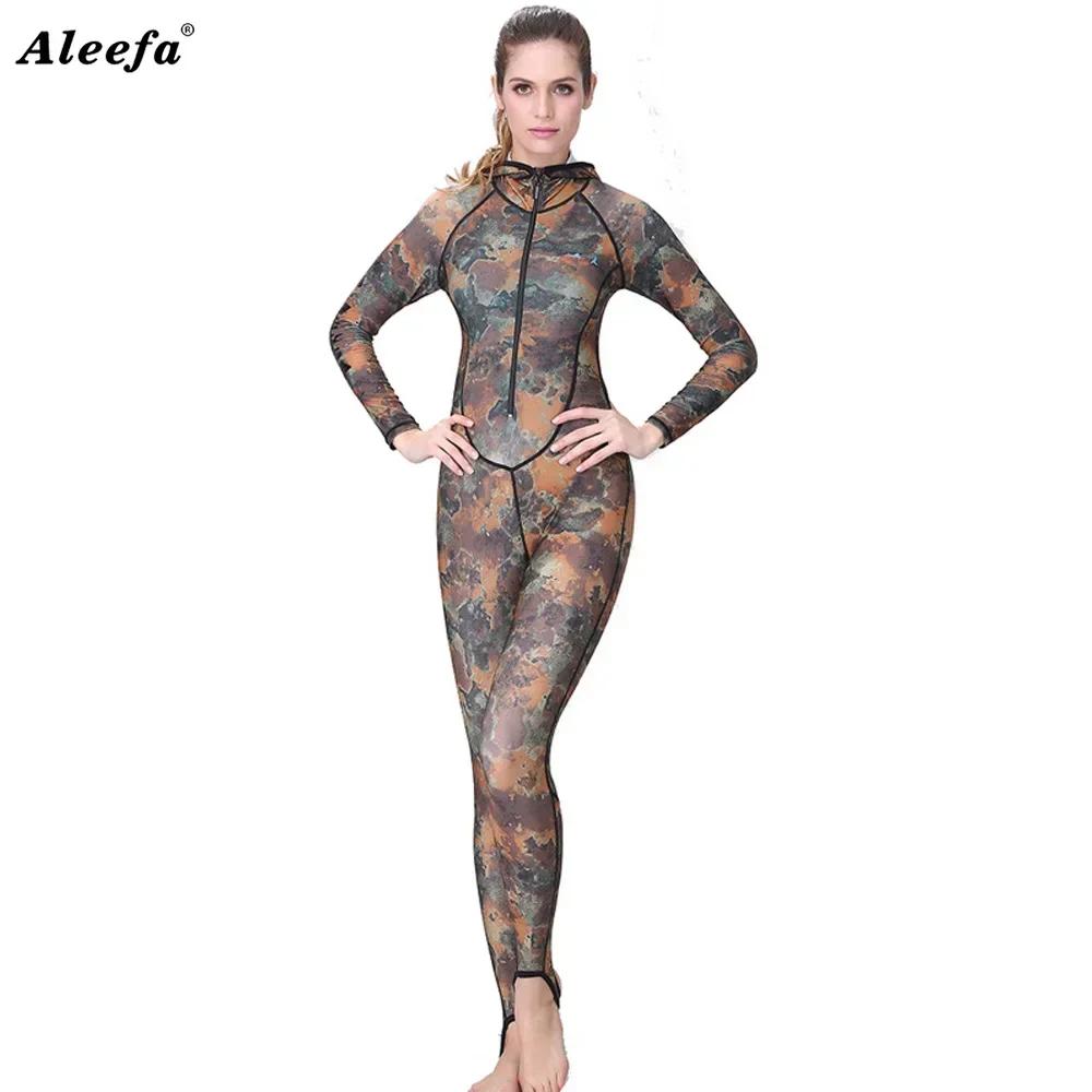 Dive&Sail Rash Guard Swimming Suit Spearfishing Spandex Couple Camo Skin DIVE One Piece UV Proction Men Women Surfing Suit