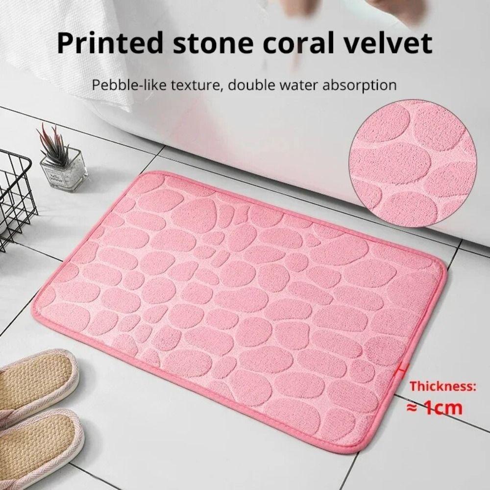 Non-slip Bath Mat Thickened Bathtub Floor Rug Durable Bathroom Floor Mat
