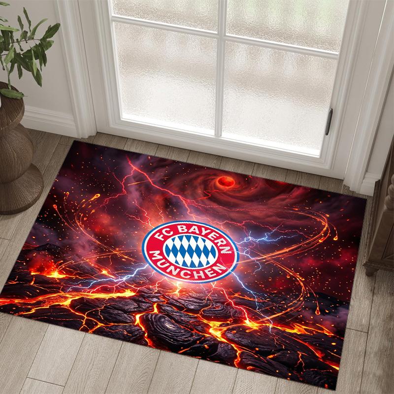 Bayern Munich Design Crystal Velvet Carpet Cozy Non?Slip Printed Rug For Bedroom Living Room Entrance