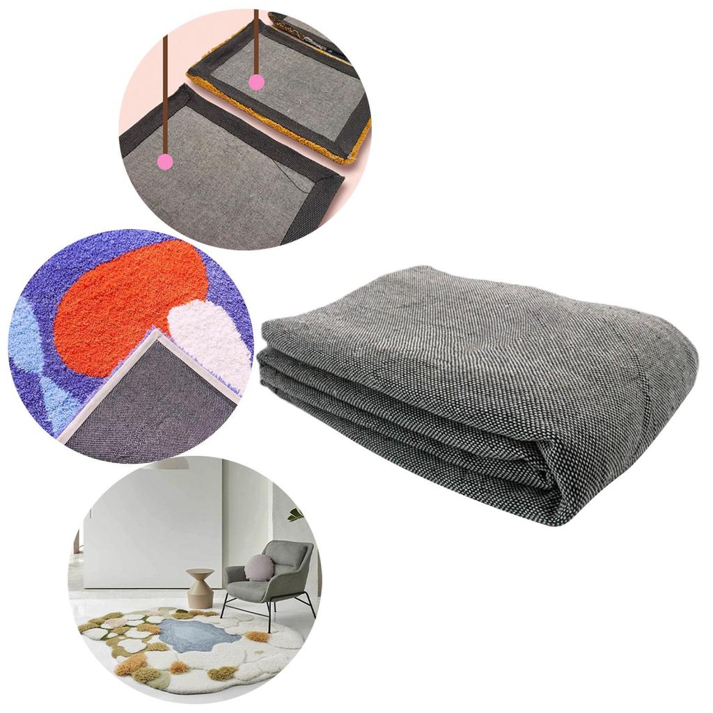 Embroidery Cloth DIY Punch Polyester for Yrd Width 1M Sewing 'S Crrier Fbric , Dark Grey