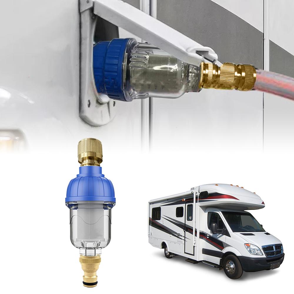 

1 Set Faucet Impurity Gravity Fill External Water Purifier RV Caravan Filter Water Tank Filling Pre-Filter Caravan Accessories