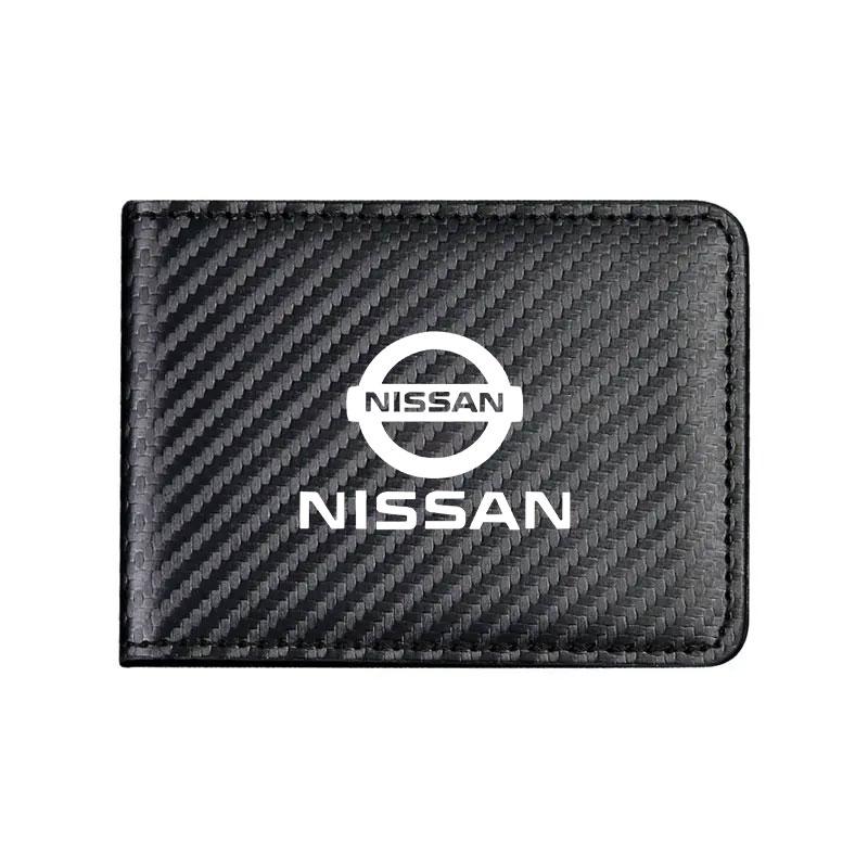 Car Ultra-thin Driver License Holder Documents Folder Unisex For Nissan murano Navara Qashqai x-trail Patrol NV200 note Frontier jbzm1