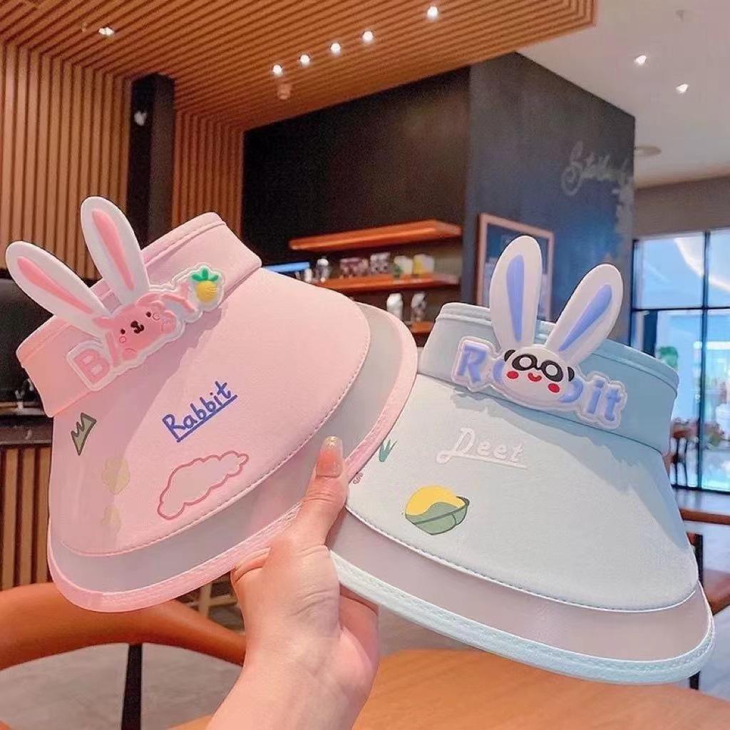 Kids' Rabbit Ear UV Protection Sun Hat - Spring/Summer Visor for Boys & Girls