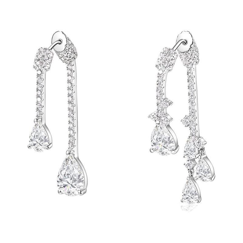 APM Monaco earrings FESTIVAL Series [Romantic Confession] Asymmetrical pear shape, irregular, simple, fashionable and high-end, 925 silver AE14459OX