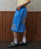 Lujeoseukeulleob [Jamaehwa] Pony Check Layered Bermuda Sweatpants Blue