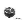 KUV1  C200 E200 New 2025 For Mercedes Benz 1PCS 75mm Car Wheel Center Hub Caps Cover For Mercedes Benz B/C/E/S Class A Class C200L GLC