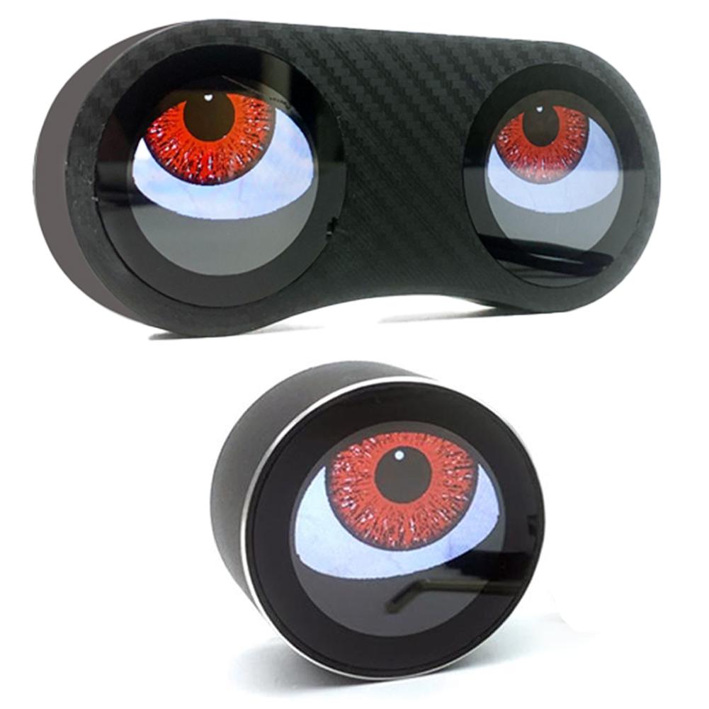 Dynamic Devil Eye Decorative Light For Bicycle Motorcycle Tail Light Custom Content Single/Dual Screen For Night Riding