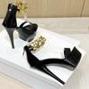 Damen-Sandalen mit dem Wort „New Summer Fashion Chain Net Red Sexy High Heels Stilettos 13 cm Heel 3 cm Platfrom LFD