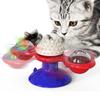 Interactive Cat Windmill Toy with Catnip and LED, Fun Indoor SelfPlay Exercise for All Breeds Red