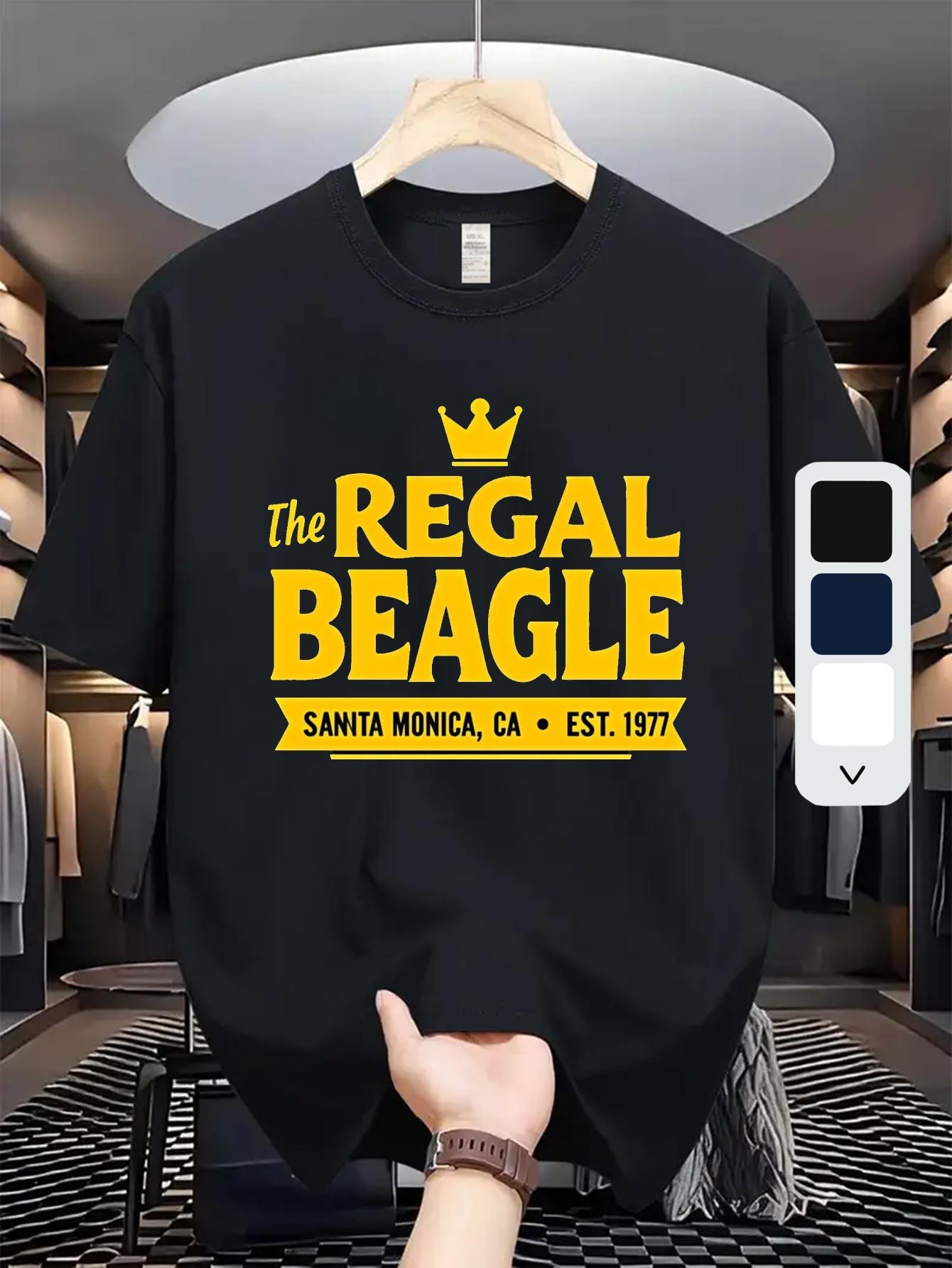 The Regal Beagle Graphic T-shirt - Black Cotton Blend S