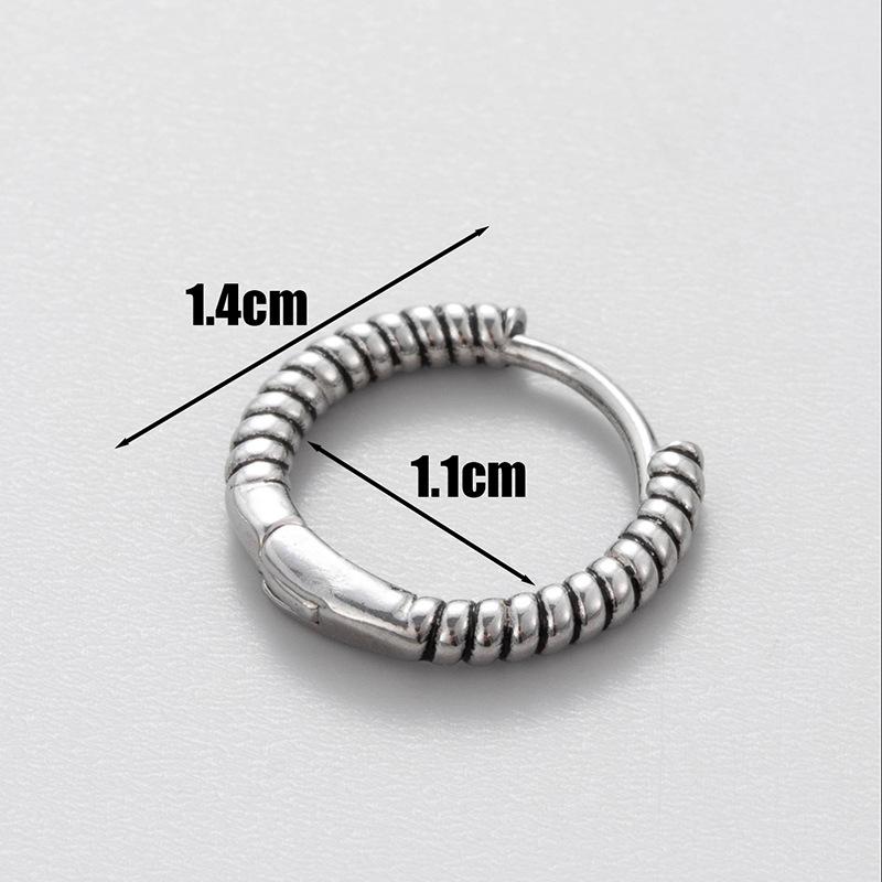 Men's Stainless Steel Skull Totem Earrings - Retro Ear Hoops/Clips