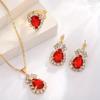 Luxury Blue Water Drop Wedding Jewelry Set for Women Elegant Bride Accessories Personalized Female Sale