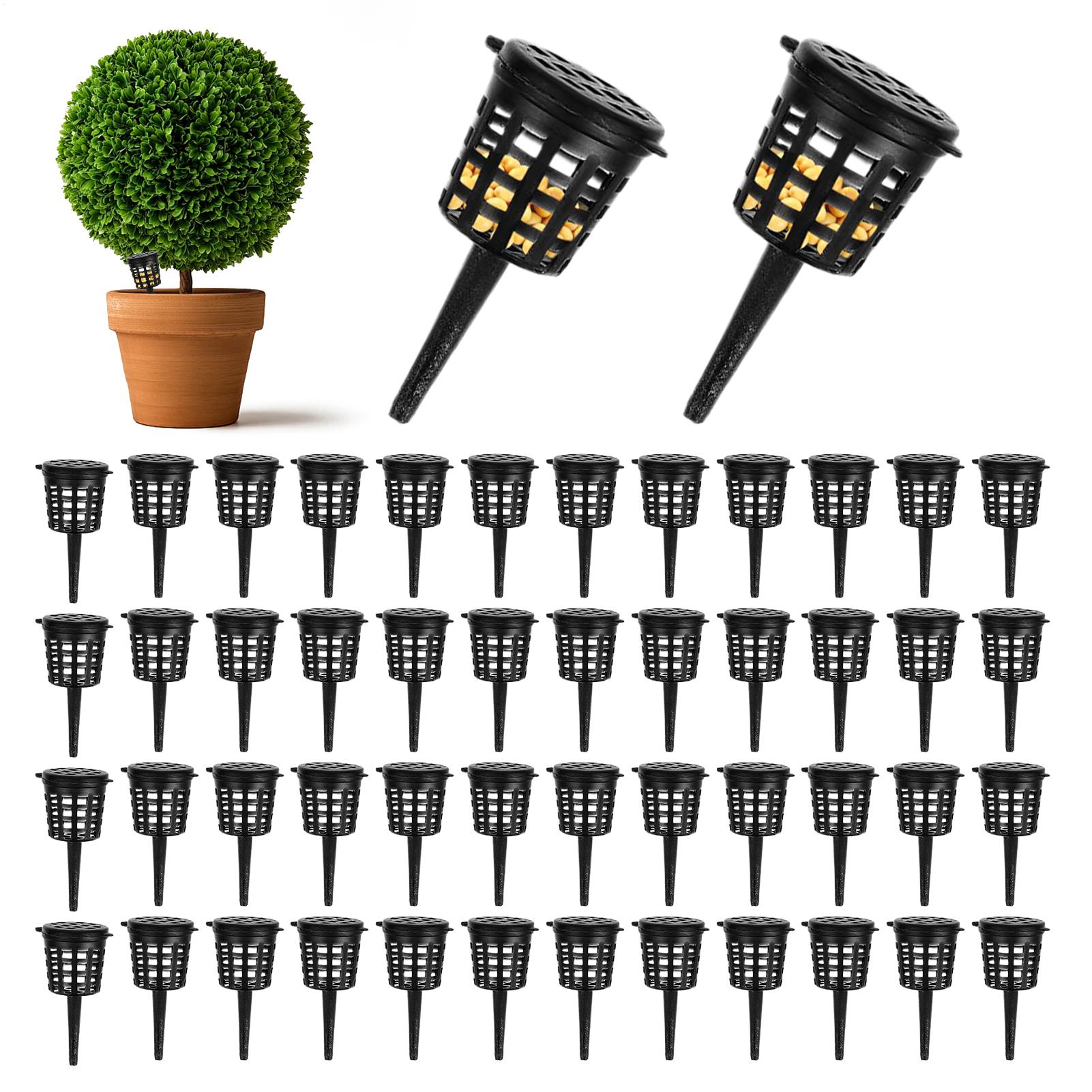 

50pcs Bonsai Fertilizer Basket Nutrient Net Basket With Cover Slow Release Fertilizer Holder For S ucculent Plant Orchid CN