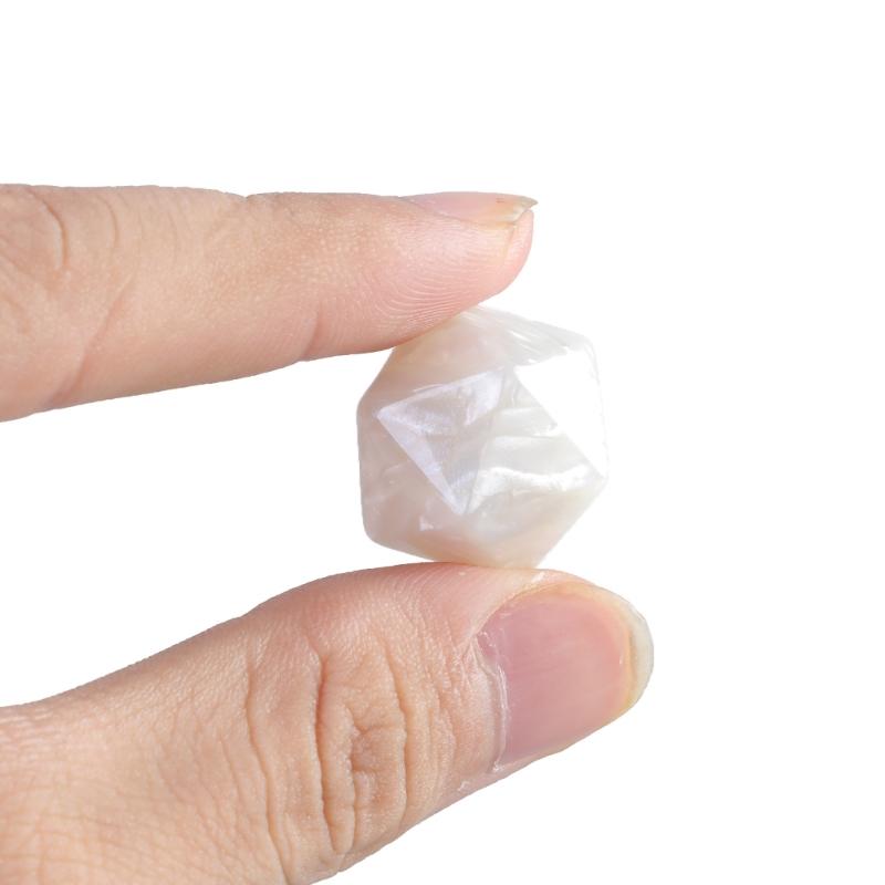 7 Pezzi Dadi Vuoti Bianchi 20mm Dadi Acrilici con Superfici Lisce Dadi a 20 Facce per Giochi da Tavolo e Insegnamento Facili da Usare