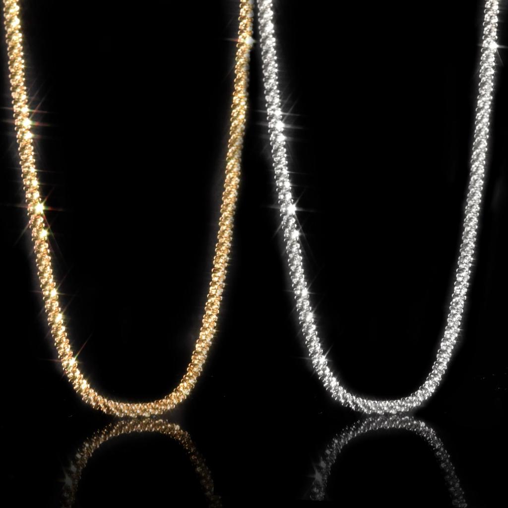 [Lucliss] Chain Necklace, Sparkling Chain, Surgical Stainless Steel 316L, Gold
