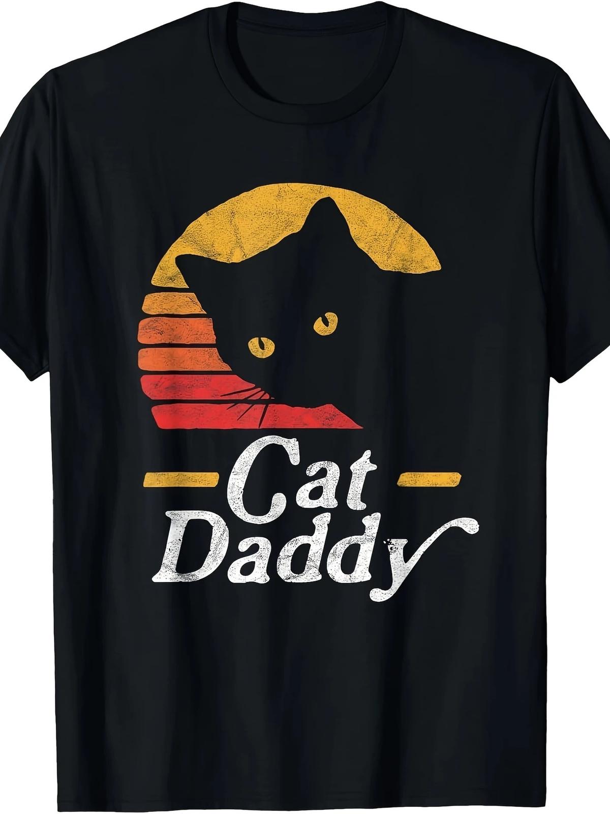 Cat Daddy vintage 80s style Cat vintage distress T-shirt Unisex T-Shirt M