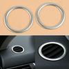 2Pcs Car Dashboard Air Vent Outlet Cover Ring Trim Fit for Mercedes Benz GLK X204 ML W166 GL X166 B Class W246 Stainless Steel