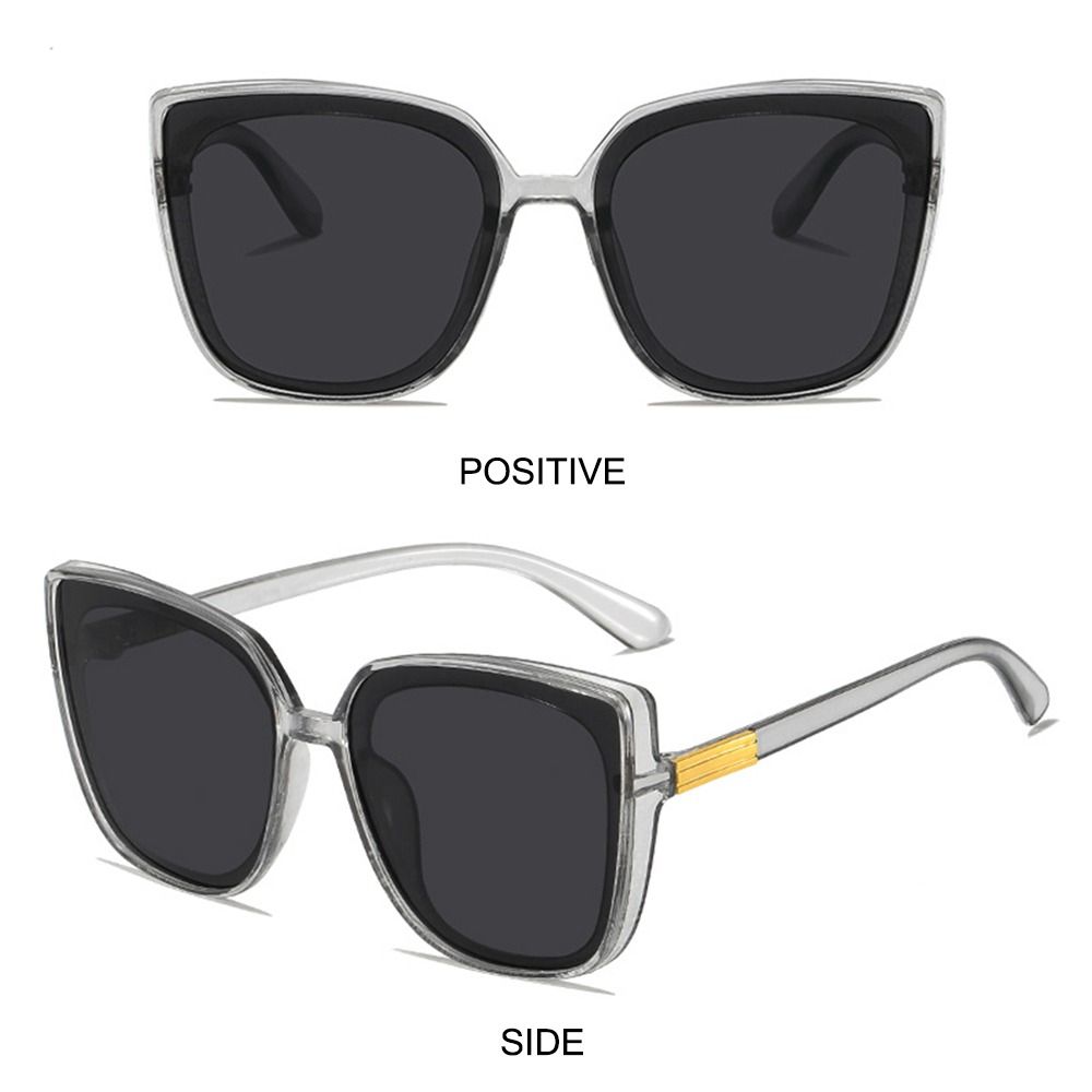 Stylish Cat Eye Sunglasses Retro Oversized Sun Glasses Big Frame Vintage Black Shades Uv400 Protection Eyewear Fishing Goggles