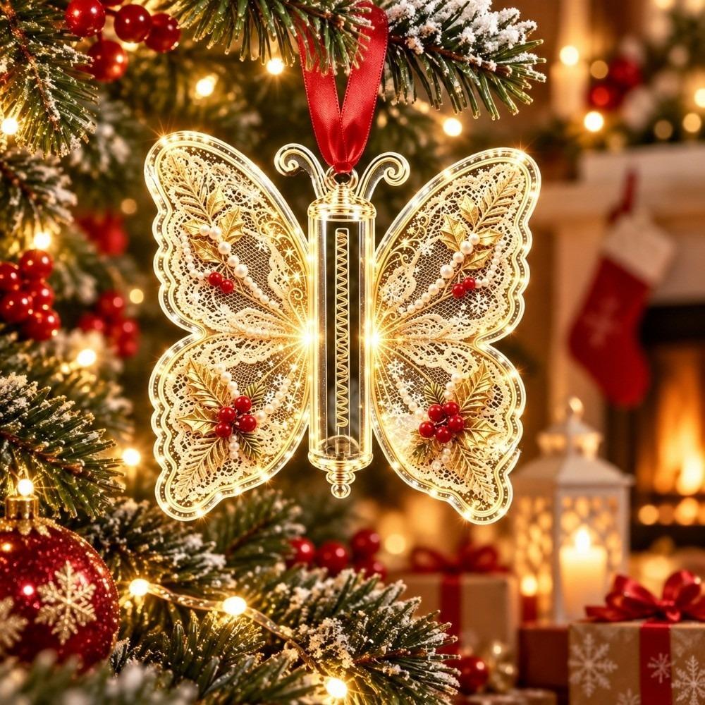 Santa Claus Christmas Tree Ornaments Snowman Butterfly Hanging Decorations Holiday Decoration
