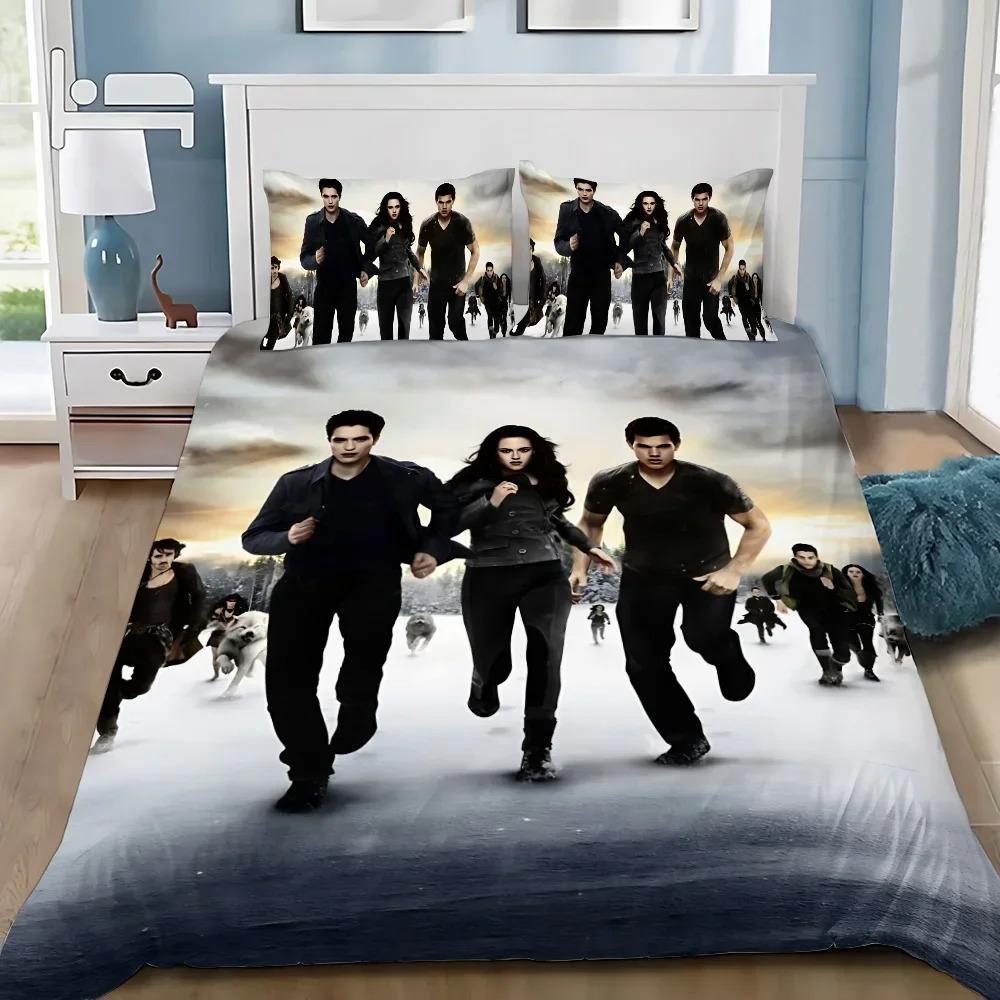 Exquisites Twilight-Saga-bedrucktes Bettwäsche-Set Bettbezug-Set 3tlg. Für Jungen Mädchen Erwachsene Schlafzimmerdekoration Einzelbett Twin Voll