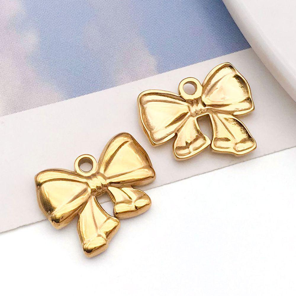 Stainless Steel Bow Pendant Charm for DIY Jewelry Bracelet/Necklace