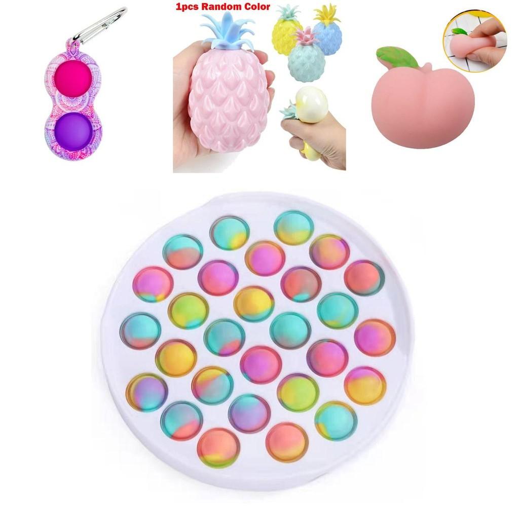 Colorful Fidget Toys Set Featuring Infinity Cube And Simple Dimple Stress Relief Tools