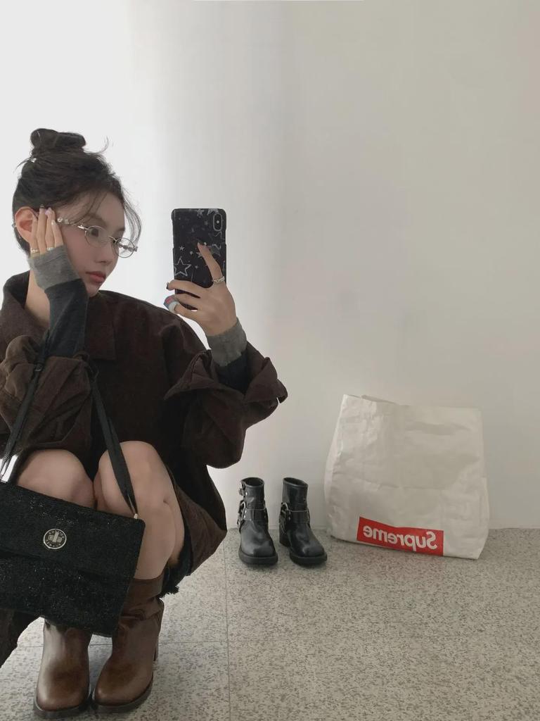 Nan Tao Damen Fake Zweiteiler Slim Fit Langarmtop - Frühling 2025 Koreanischer Stil Rundhals-Shirt