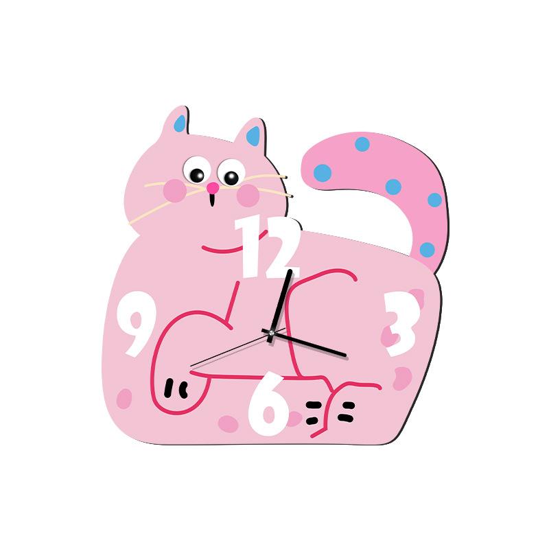 Cat Living Room Desktop Household Pendulum Desktop Entrance Entrance Counter Clock Cartoon Creative Clock Small Ornaments