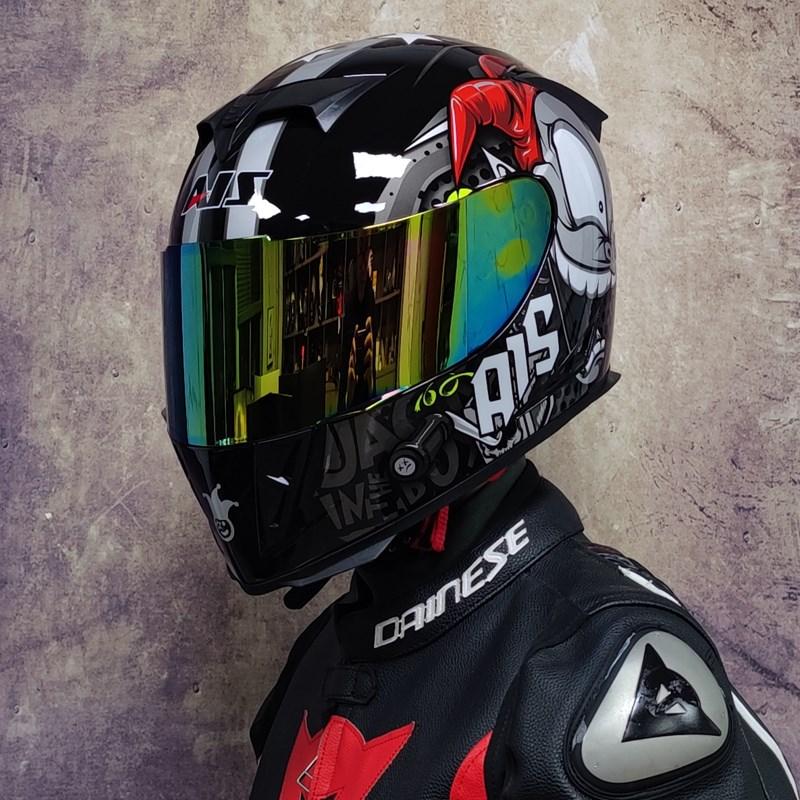 AIS Motorcycle Helmet Cool Modular Moto Helmet With Inner Sun Visor Safety Double Lens Racing Full Face the Helmet Moto Helmet