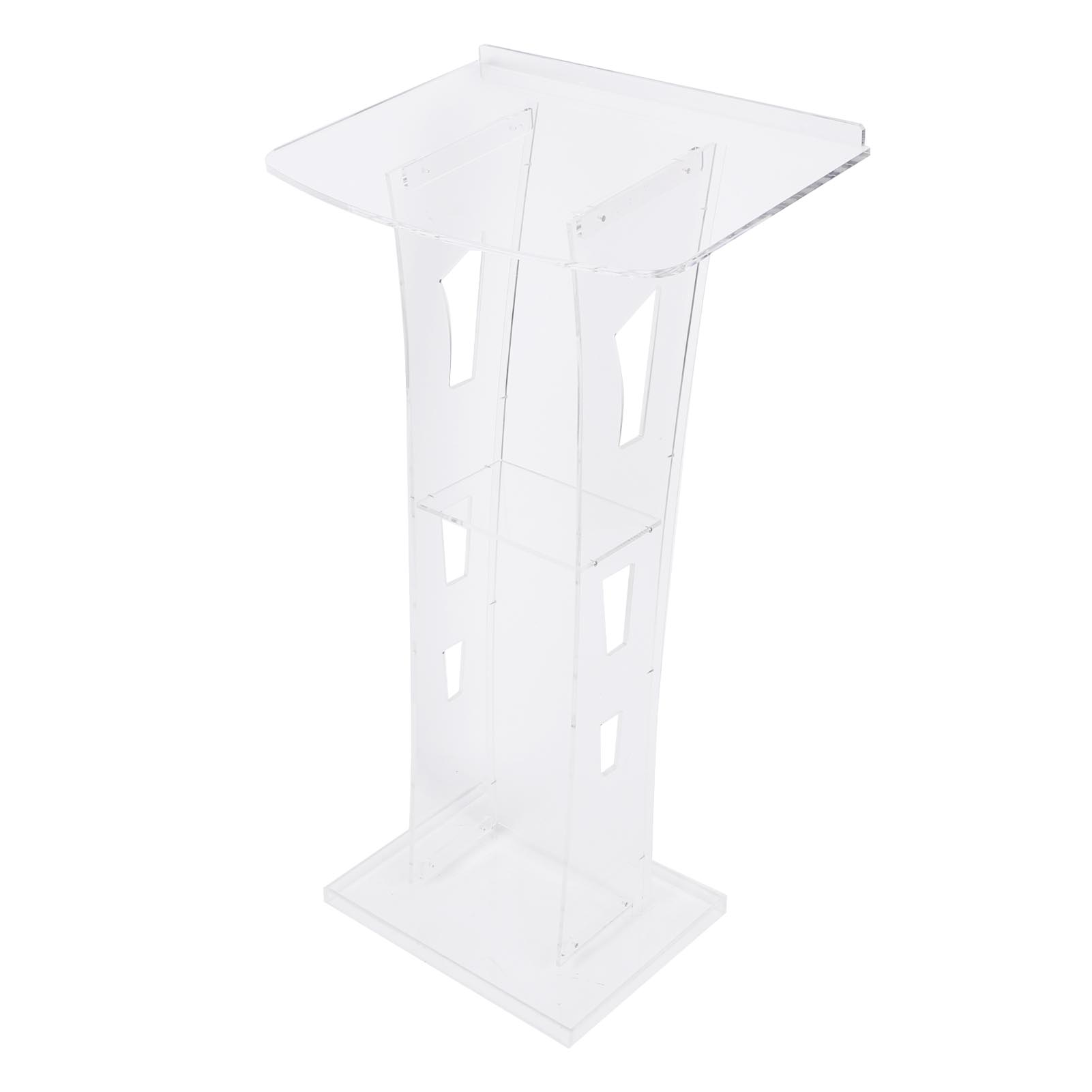 

Standing Acrylic Podium Conference Hosting Platform Transparent Celebration Stand Assembly Set белый
