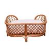Eco Decx Rattan Pet Bed Without Cushion, Natural Woven Design | 80 * 52 * 41 cm