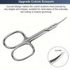 A Stainless Steel Dead Skin Scissors, Suitable For Removing Dead Skin, Trimming Eyebrows, False Eyelashes, And Nail Care Tools For Makeup.