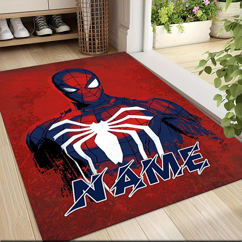 Custom Name "Spiderman Urban Adventure" Carpet Rug Customizable Soft Washable Anti-Slip Home Living Room Sofa Mats Personalized Rug. 09096