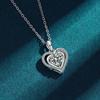 Forever Love Heart Moissanite Necklace for Women - Elegant Lover's Day Gift