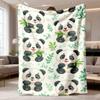 2026 Nouvelle Arrivée Couverture en Flanelle 1 pièce Suige Home Adorable avec Motif Panda Couverture en Flanelle - Jeté Doux, Chaud et Confortable Présentant pour Panda Expressif