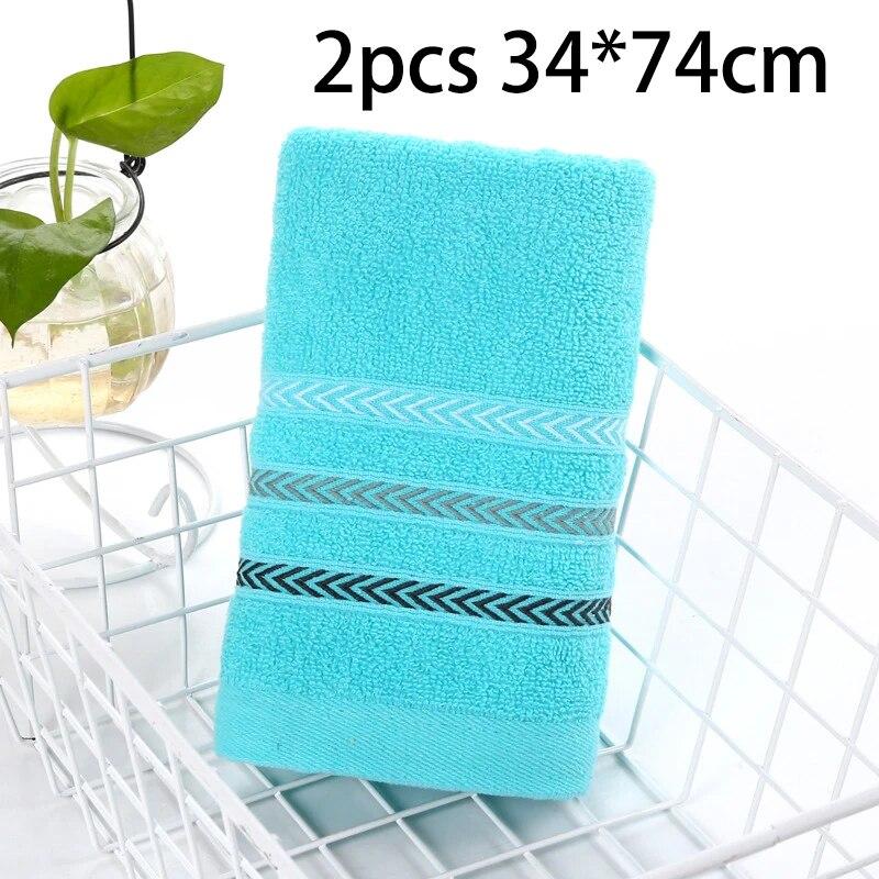 2 Stück Baumwollhandtuch im Weizenohr-Stil, schnell saugfähig, weich, schnell trocknend, Gesichtshandtuch, Badezimmer, Hotel, Reiseversorgung