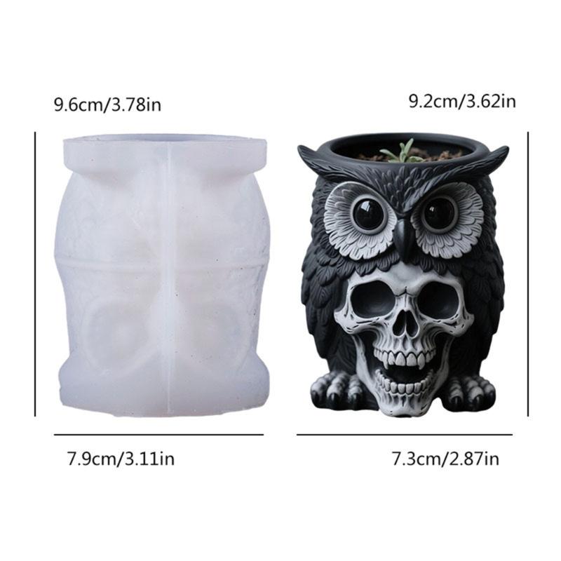 Handmade Succulent Planter Silicone Mould Concrete Flower Pot Mold Easy Demold Gypsum Mould for Home Decoration