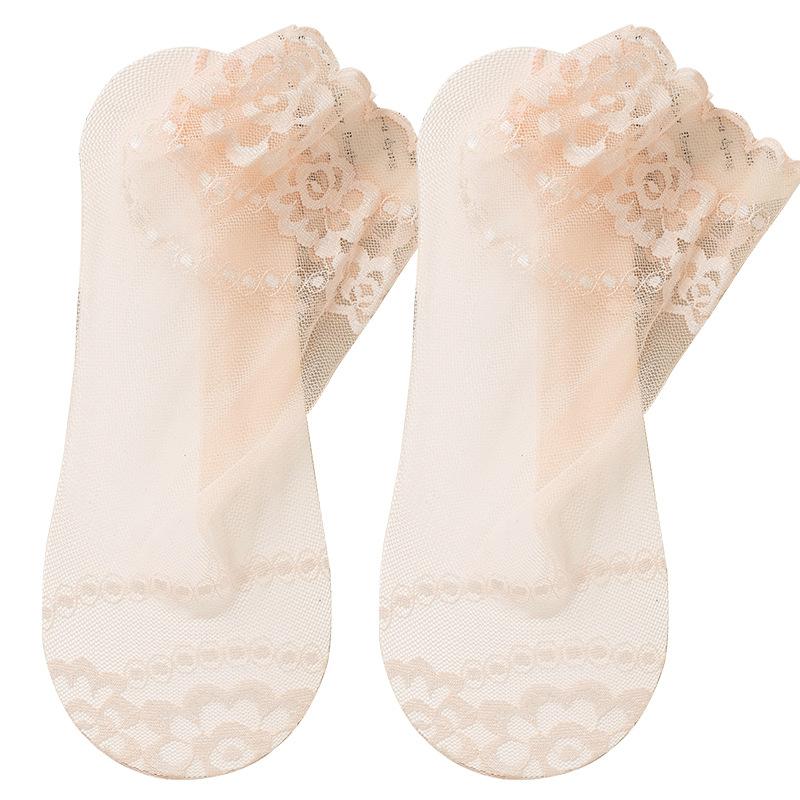 

Женские весенне-летние тонкие носки из кружева, впитывающие пот, дышащие, невидимые 1 pair