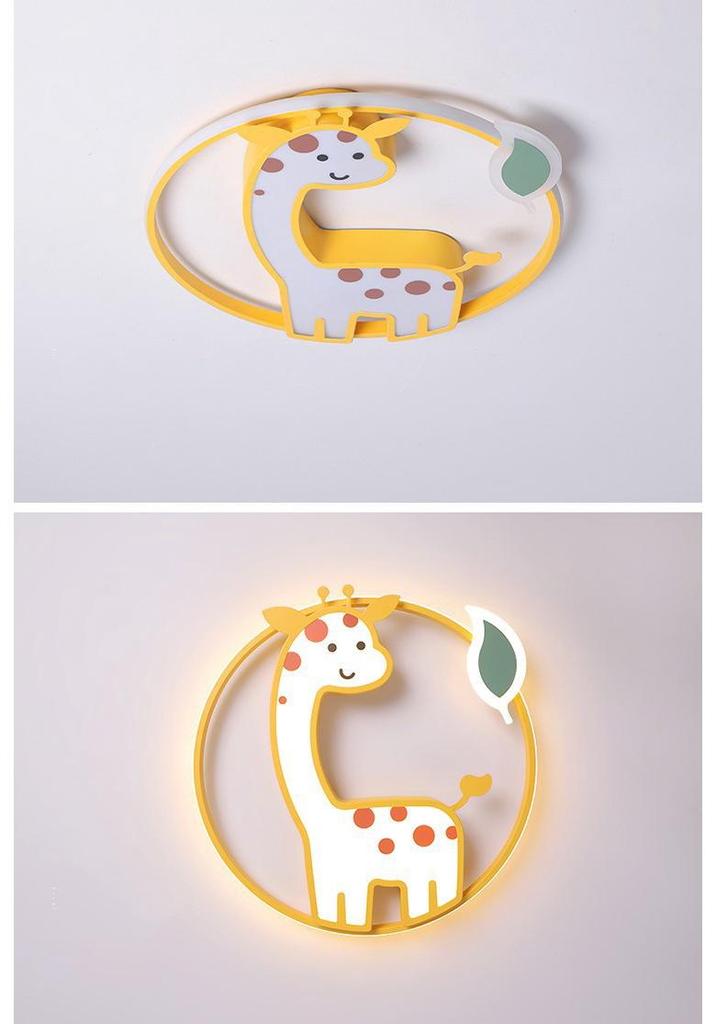 2025 Modern Giraffe Cartoon Ceiling Lamp for Children's Bedroom