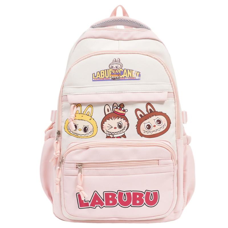 LABUBU Rucksack Schultasche Rucksack Kindertasche LABUBU Grundschulrucksack Mädchen Junge Schulrucksack 6 Farben