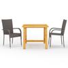 Day and Night - Day and Night 3-piece Brown Garden Dining Set